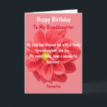Red Dahlia Flower Happy Birthday Granddaughter Card<br><div class="desc">Red Dahlia Flower Happy Birthday Granddaughter Card</div>