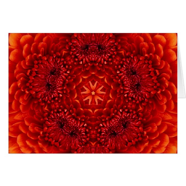 RED DAHLIA FLOWER PETALS CARDS (Front Horizontal)