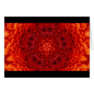 RED DAHLIA FLOWER PETALS CARDS
