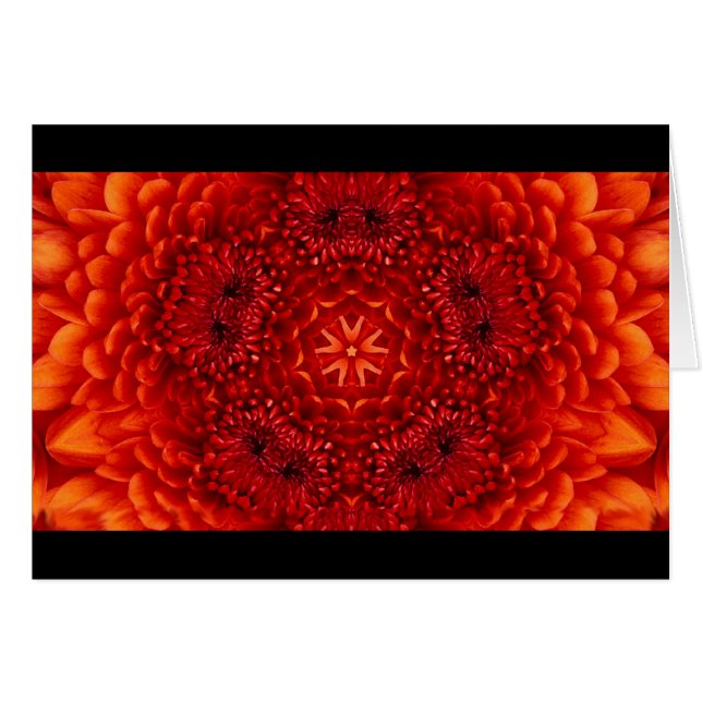 RED DAHLIA FLOWER PETALS CARDS (Front Horizontal)