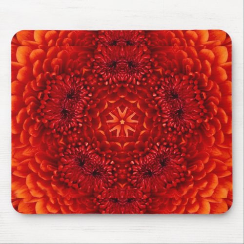 RED DAHLIA MOUSE PAD