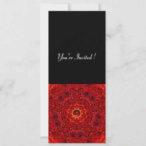 RED DAHLIA RUBY   bright  black Invitation