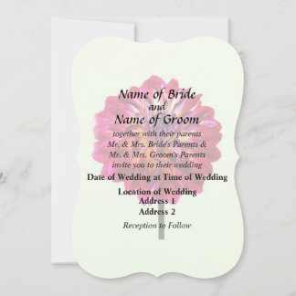 Red Dahlia Tinted With Yellow Wedding Products Invitation