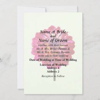 Red Dahlia Tinted With Yellow Wedding Products Invitation