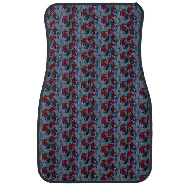 Red Daisies Car Floor Mat (Front)