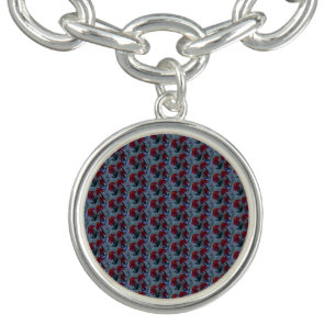 Red Daisies Charm Bracelet