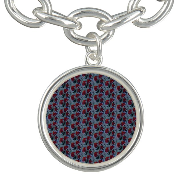 Red Daisies Charm Bracelet (Design)