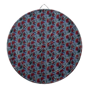 Red Daisies  Dart Board