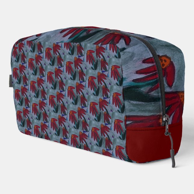 Red Daisies Dopp Kit (Right Corner)