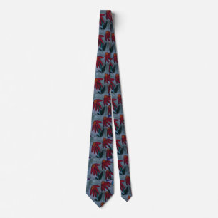 Red Daisies Neck Tie