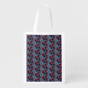 Red Daisies Reusable Grocery Bag