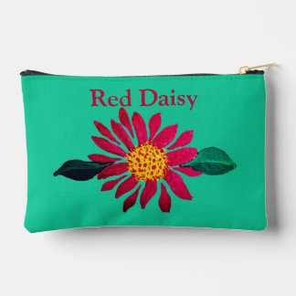 Red Daisy Accessory Pouch