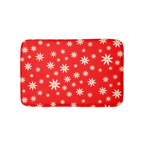 Red Daisy Bath Mat