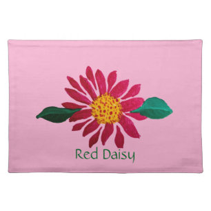 Red Daisy  Cloth Placemat