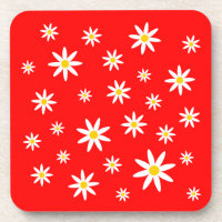 Red Daisy Coasters