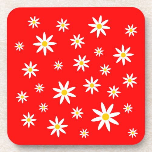 Red Daisy Coasters