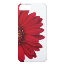 Red Daisy Custom Name iPhone 8/7 Case