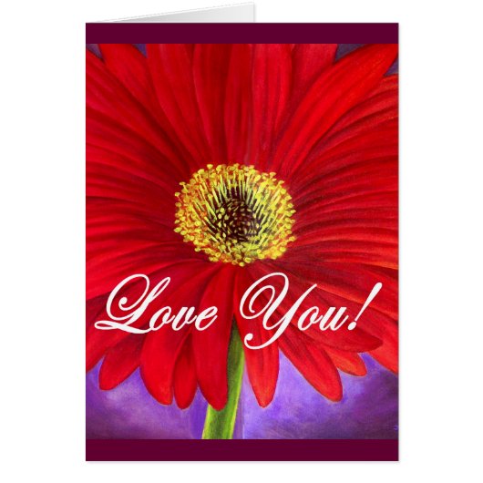 Red Daisy Flower Painting - Multi Cards (Front)