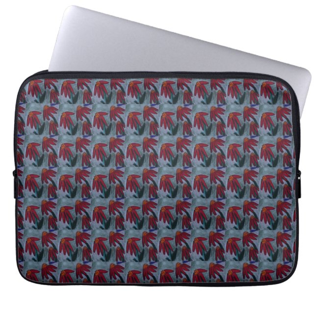 Red Daisy Laptop Sleeve (Front)