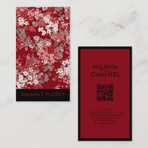 Red Daisy Modern Trendy Flower Florist Business Card