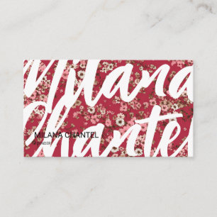 Red Daisy Modern Trendy Flower Florist Business Card