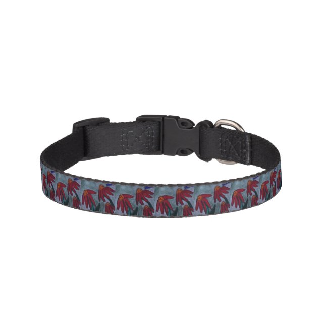 Red Daisy Pet Collar (Front)