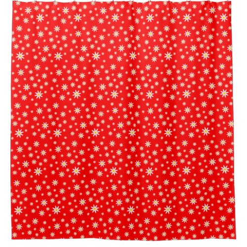 Red Daisy Shower Curtain