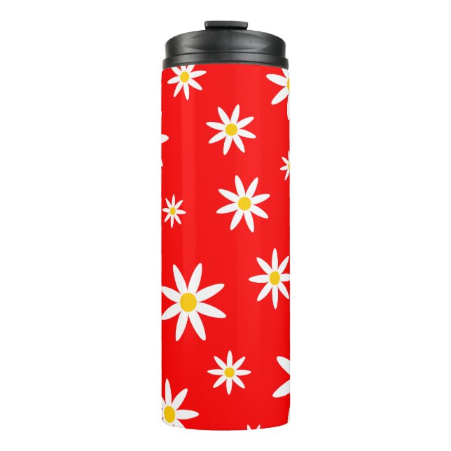 Red Daisy Thermal Tumbler (Front)