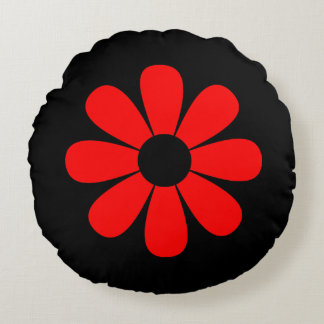 Red Daisy Throw Pillow