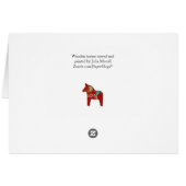 Red Dala Horse Blank Inside Card (Back Horizontal)