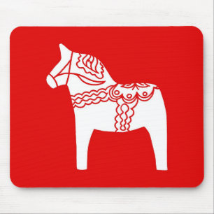 Red Dala Horse Mouse Pad