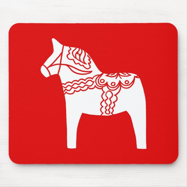 Red Dala Horse Mouse Pad (Front)