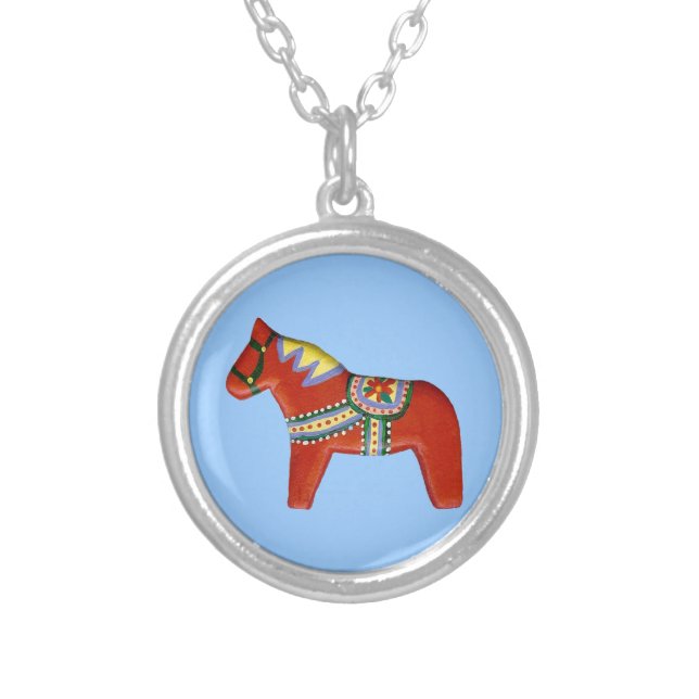 Red Dala Horse Necklace (Front)