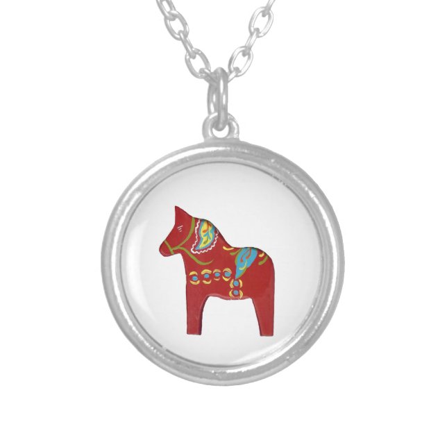Red  Dala Horse Necklace (Front)