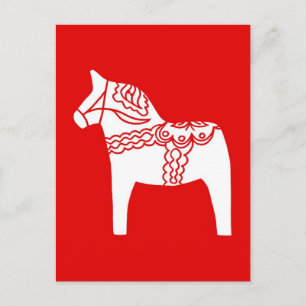 Red Dala Horse Postcard
