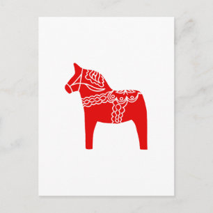 Red Dala Horse Postcard