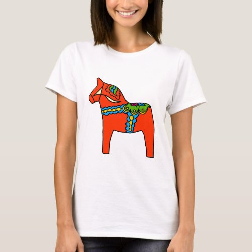 Red Dala Horse T_Shirt