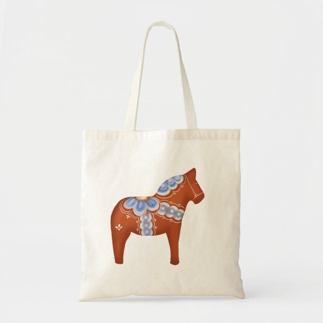 Red Dala Horse Tote Bag (Front)