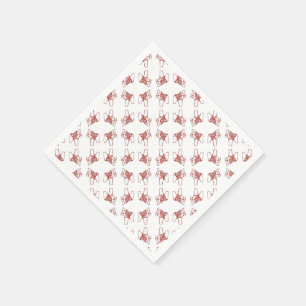Red Dala Horses Napkins