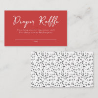 Red Dalmatian Spots Baby Shower Diaper Raffle