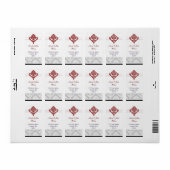 red damask address labels (Full Sheet)