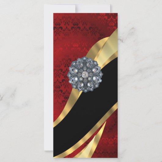 Red damask & gold (Front)