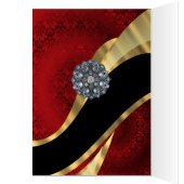 Red damask & gold (Inside (Left))