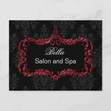 red damask gold business ThankYou Cards