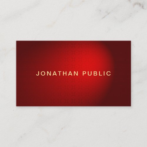 Red Damask Gold Professional Template Modern Chic Business Card