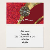 Red damask & gold swirl (Front & Back)