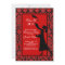 Red Damask Graduation Invitation Silhouette Grad