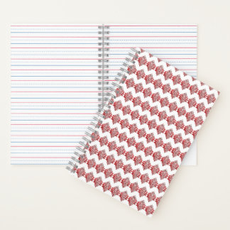 Red Damask Invitation | Elegant Black & Red Notebook