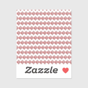 Red Damask Invitation   Elegant Black & Red Sticker