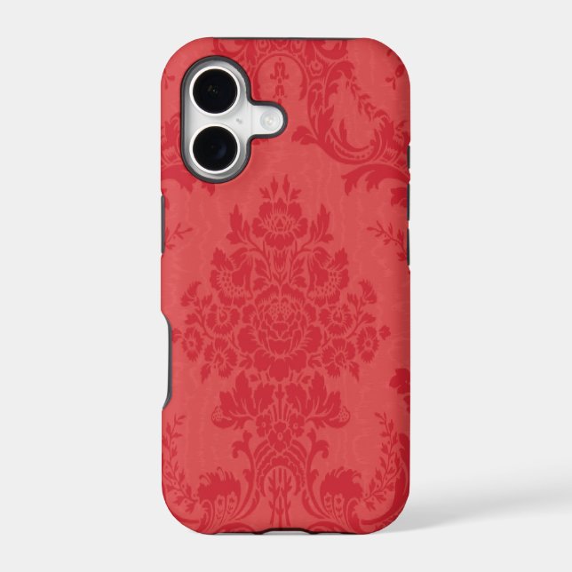 Red damask iphone case (Back)